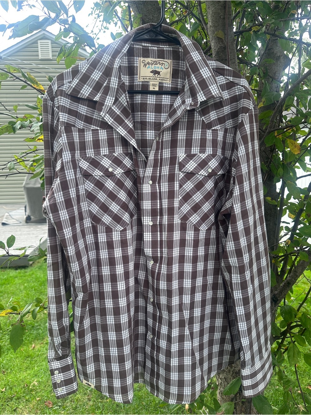 Western Aloha Men’s Western Shirt XL Pearl Snap Hawaiian